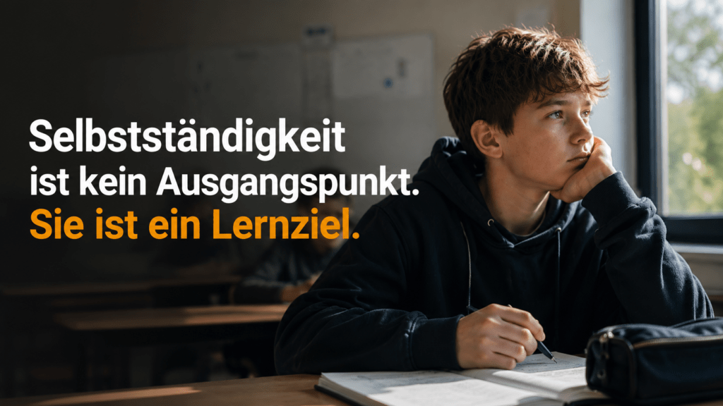 Mehr über den Artikel erfahren Selbstständigkeit ist kein Ausgangspunkt. Sie ist ein Lernziel.
